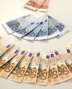 Euros banknotes Royalty Free Stock Photo